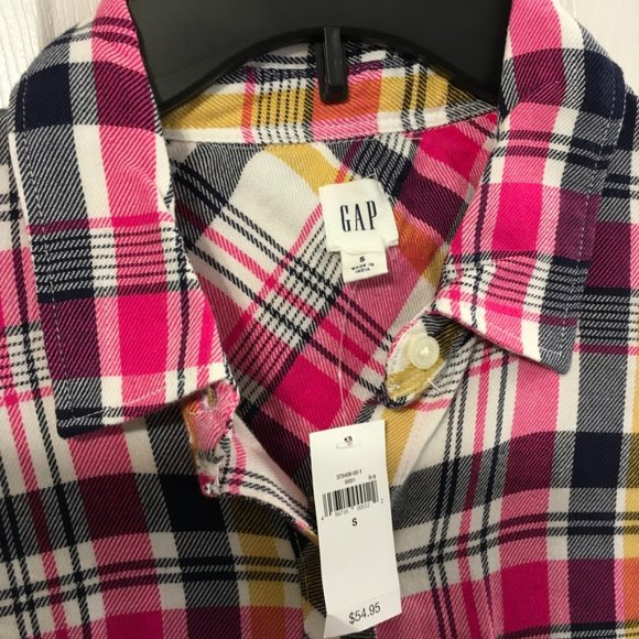 Gap Multi-Colored Women's Flannel Shirt - Picture 2 of 6
